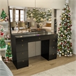 Boahaus Lily Black Vanity Desk (Gold Knobs)