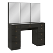 Boahaus Lily Black Vanity Desk (Gold Knobs)