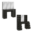 Boahaus Venus PRO Black Vanity Desk (Gold Knobs)