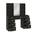 Boahaus Lily Black Vanity Desk (Crystal Ball Knobs)