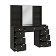 Boahaus Lily Black Vanity Desk (Crystal Knobs)