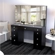 Boahaus Venus PRO Black Vanity Desk (Crystal Knobs)