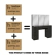 Boahaus Venus PRO Black Vanity Desk (Crystal Knobs)