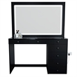 Boahaus Theia Modern Black Vanity Desk 7 Drawers Basic Knobs