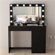 Boahaus Alana Vanity Makeup Desk Black Basic Knobs Manufactured Wood