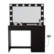 Boahaus Alana Vanity Makeup Desk Black Basic Knobs Manufactured Wood