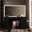 Boahaus Sabrina Modern Black Vanity LED Lights 07 Drawers Basic Knobs