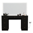 Boahaus Sabrina Modern Black Vanity LED Lights 07 Drawers Golden Knobs