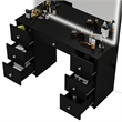 Boahaus Sabrina Modern Black Vanity LED Lights 07 Drawers Crystal Knobs