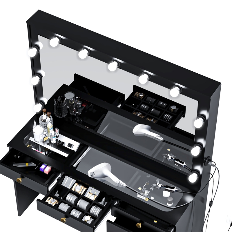 Boahaus Serena Makeup Vanity (Black)