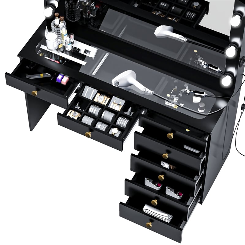 Boahaus Serena Makeup Vanity (Black)