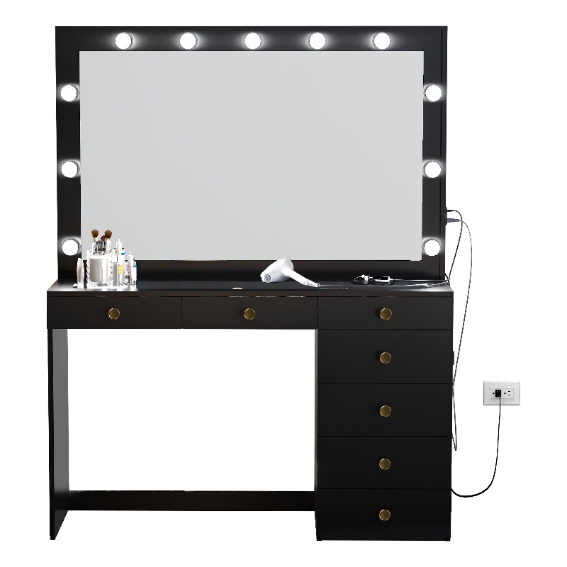 Boahaus Serena Makeup Vanity (Black)