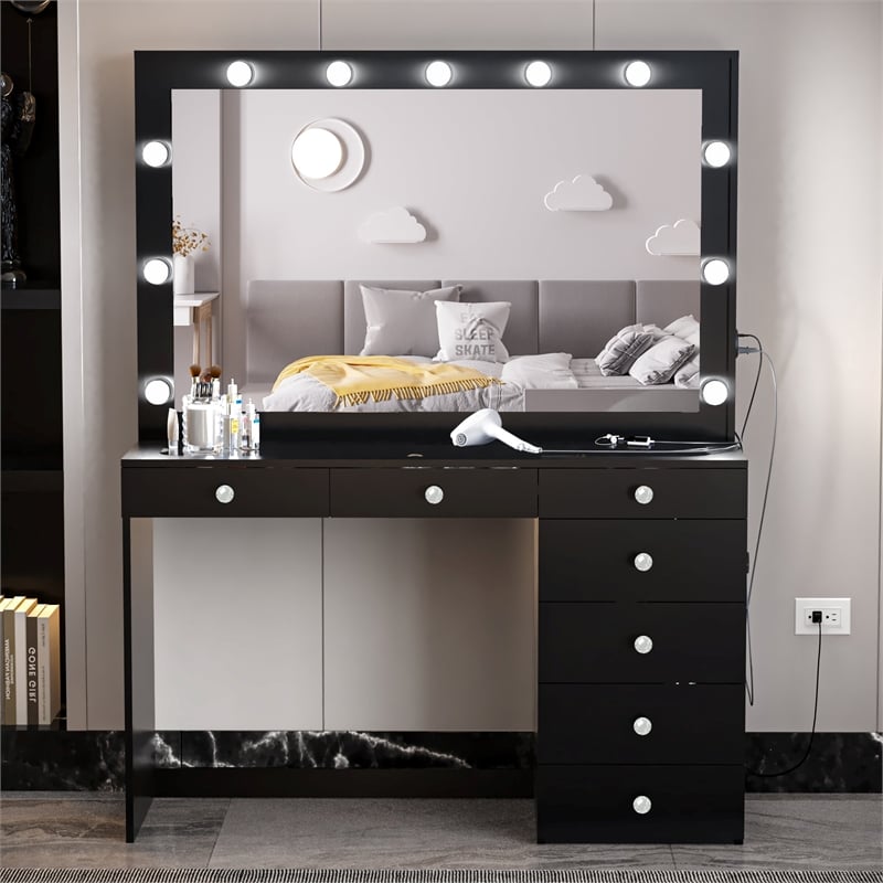 Boahaus Serena Makeup Vanity (Black)