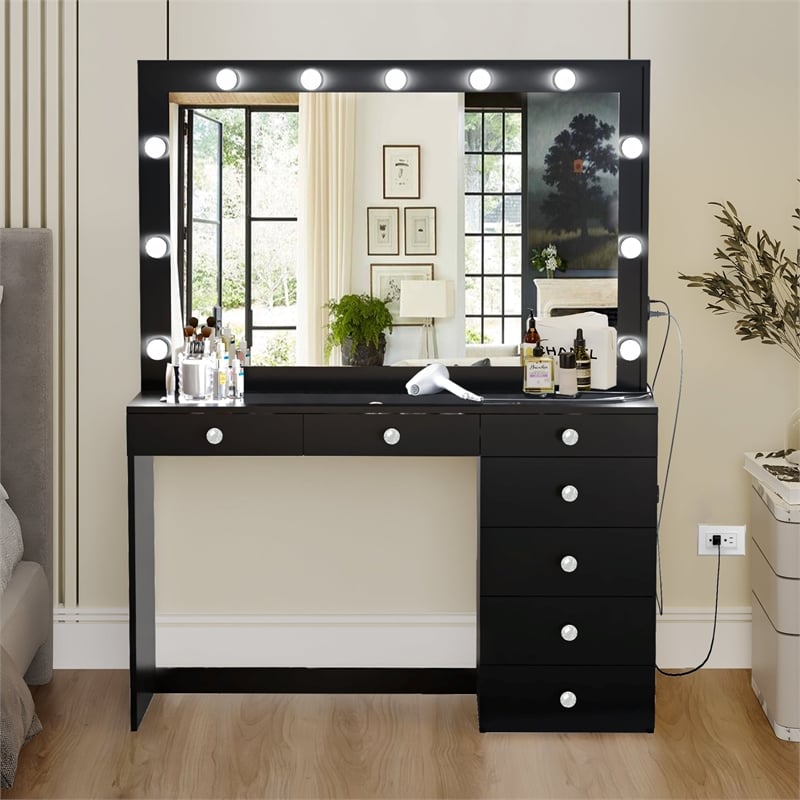 Boahaus Serena Makeup Vanity (Black)