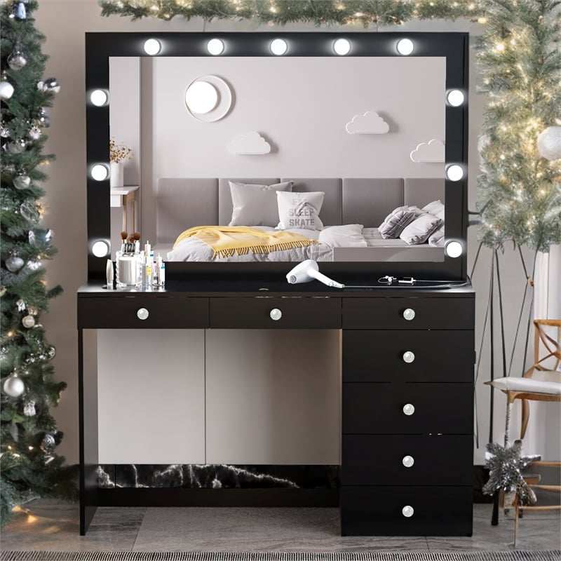 Boahaus Serena Makeup Vanity (Black)