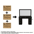 Boahaus Seraphine Black Vanity LED Lights 7 Drawers Mirror Crystal Knobs