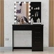 Boahaus Xanthe Lighted Vanity Table (Black)