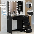 Boahaus Xanthe Lighted Vanity Table (Black)