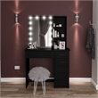 Boahaus Xanthe Lighted Vanity Table (Black)