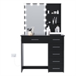 Boahaus Xanthe Lighted Vanity Table (Black)