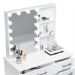 Boahaus Xanthe Lighted Vanity Table (White)