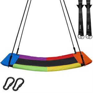multi-color skycurve platform tree swing with textilene and 2 hanging straps