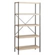 Saint Birch 4-Shelf X-Cross Farmhouse Wood Bookcase in Light Oak