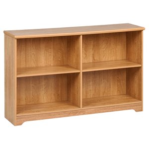 saint birch 4-storage modern wood sofa bookcase in honey maple