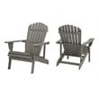Saint Birch Transitional Pine Solid Wood Adirondack Chair in Gray