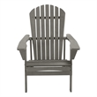 Saint Birch Transitional Pine Solid Wood Adirondack Chair in Gray