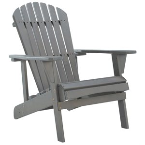 saint birch transitional pine solid wood adirondack chair in gray