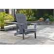 Saint Birch Transitional Solid Wood Adirondack Chair in Navy Blue