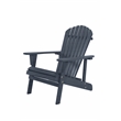 Saint Birch Transitional Solid Wood Adirondack Chair in Navy Blue