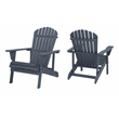 Saint Birch Transitional Solid Wood Adirondack Chair in Navy Blue
