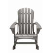 Saint Birch Waterfall Farmhouse Wood Adirondack Rocking Chair in Gray