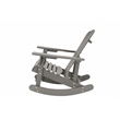 Saint Birch Waterfall Farmhouse Wood Adirondack Rocking Chair in Gray