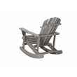 Saint Birch Waterfall Farmhouse Wood Adirondack Rocking Chair in Gray