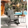 Saint Birch Waterfall Farmhouse Wood Adirondack Rocking Chair in Gray