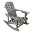 Saint Birch Waterfall Farmhouse Wood Adirondack Rocking Chair in Gray