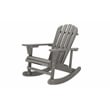 Saint Birch Waterfall Farmhouse Wood Adirondack Rocking Chair in Gray