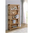 Saint Birch Houston 5-Shelf Transitional Wood Bookcase in Rustic Brown
