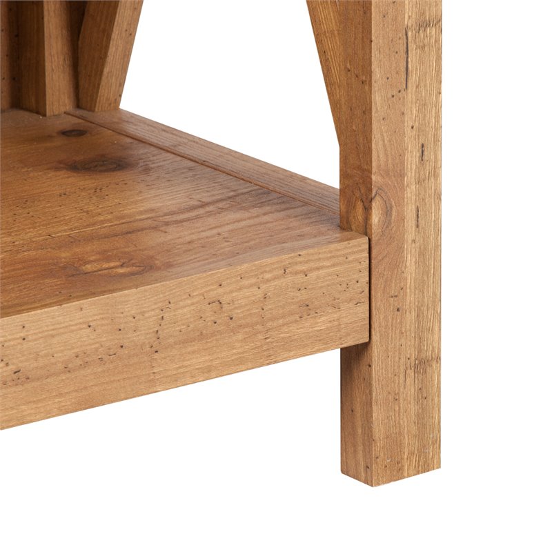 Saint Birch Houston 5-Shelf Transitional Wood Bookcase in Rustic Brown