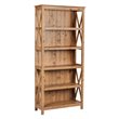 Saint Birch Houston 5-Shelf Transitional Wood Bookcase in Rustic Brown