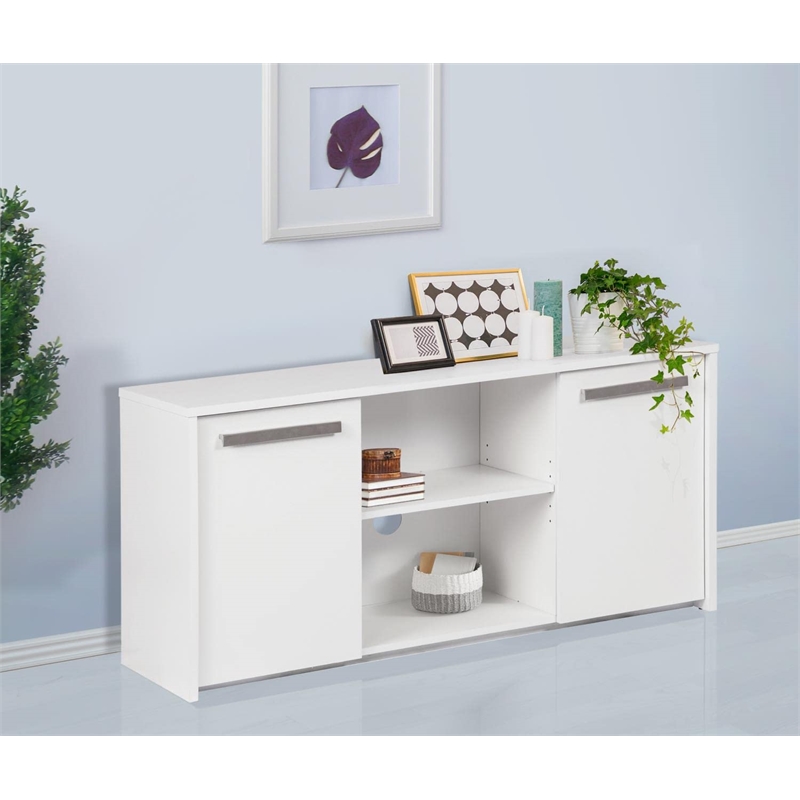 Saint Birch Miami 2-Door Modern Wood Credenza File Cabinet in White