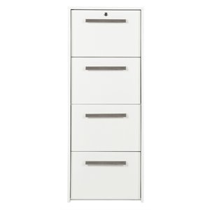 saint birch miami 4-drawer modern wood lateral file cabinet in white