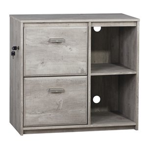 saint birch elma 2-drawer modern wood file cabinet in washed gray