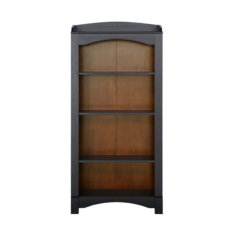 Saint Birch Hawksbury 4-Shelf Traditional Wood Bookcase in Espresso