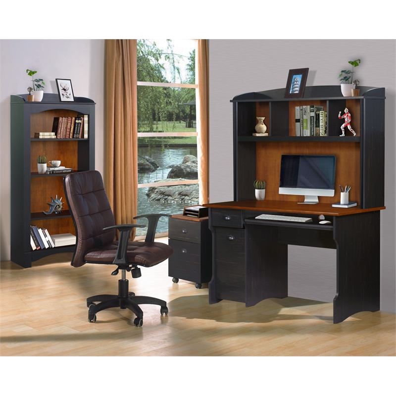 Saint Birch Hawksbury 4-Shelf Traditional Wood Bookcase in Espresso