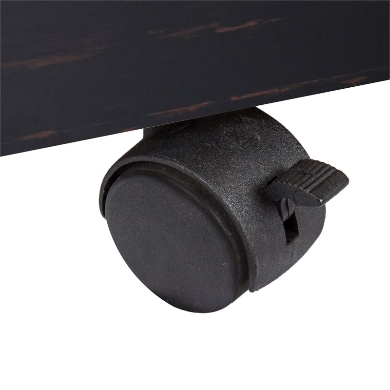 Saint Birch Hawksbury Farmhouse Wood Mobile File Cabinet in Espresso