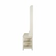 Saint Birch Hawksbury Modern Wood Hall Tree & Shoe Bench in Antique White